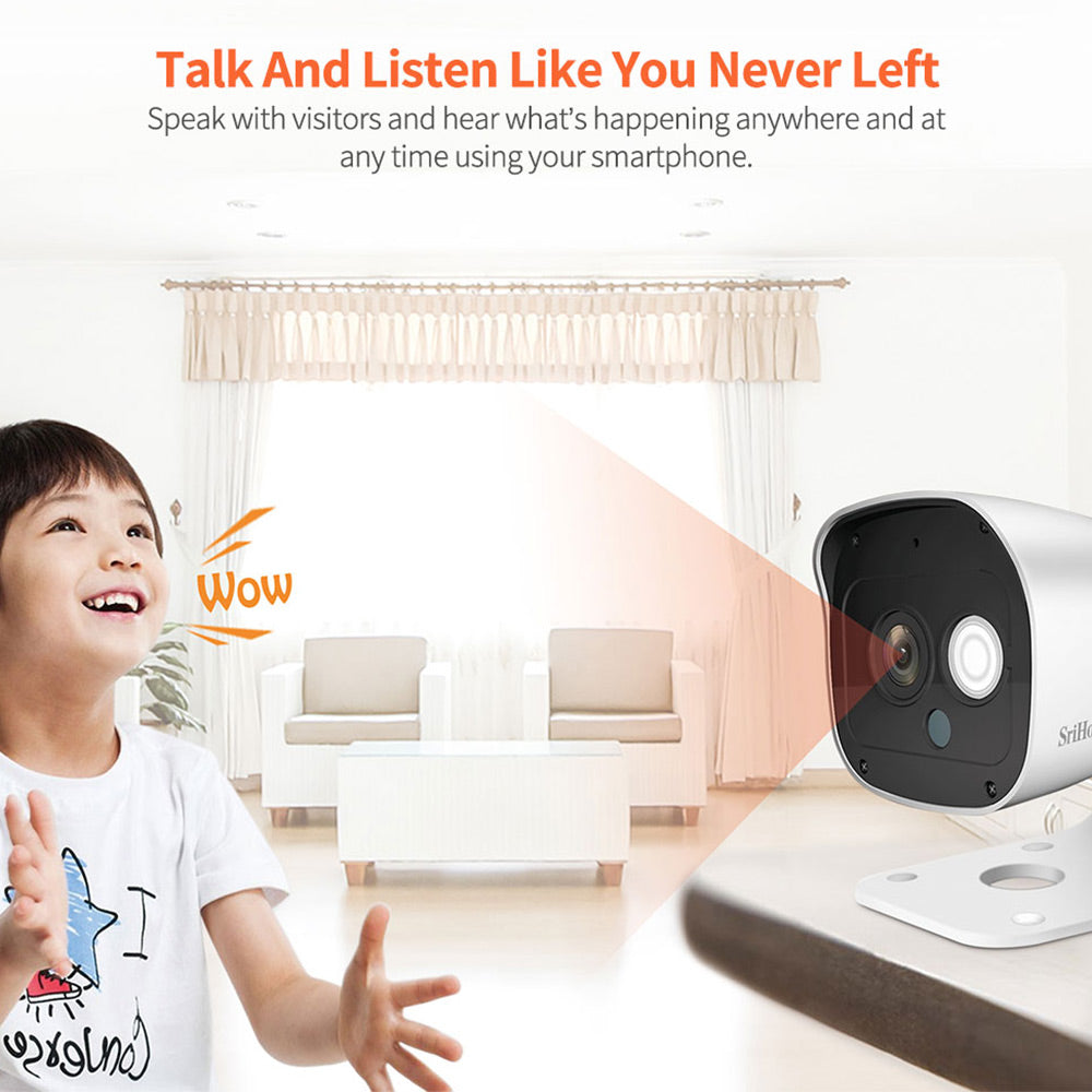 SRIHOME SH029 3MP WiFi IP Camera 1296P Indoor 3X Digital Zoom Night Color Wireless H.264 P2P Security CCTV Camera