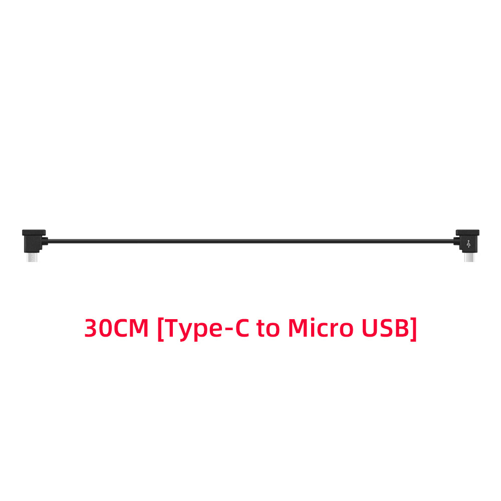 Type C to Micro USB Remote Control Data Cable for DJI Mavic Air 2/Mini 2/Pocket 2/Osmo Pocket, 30cm