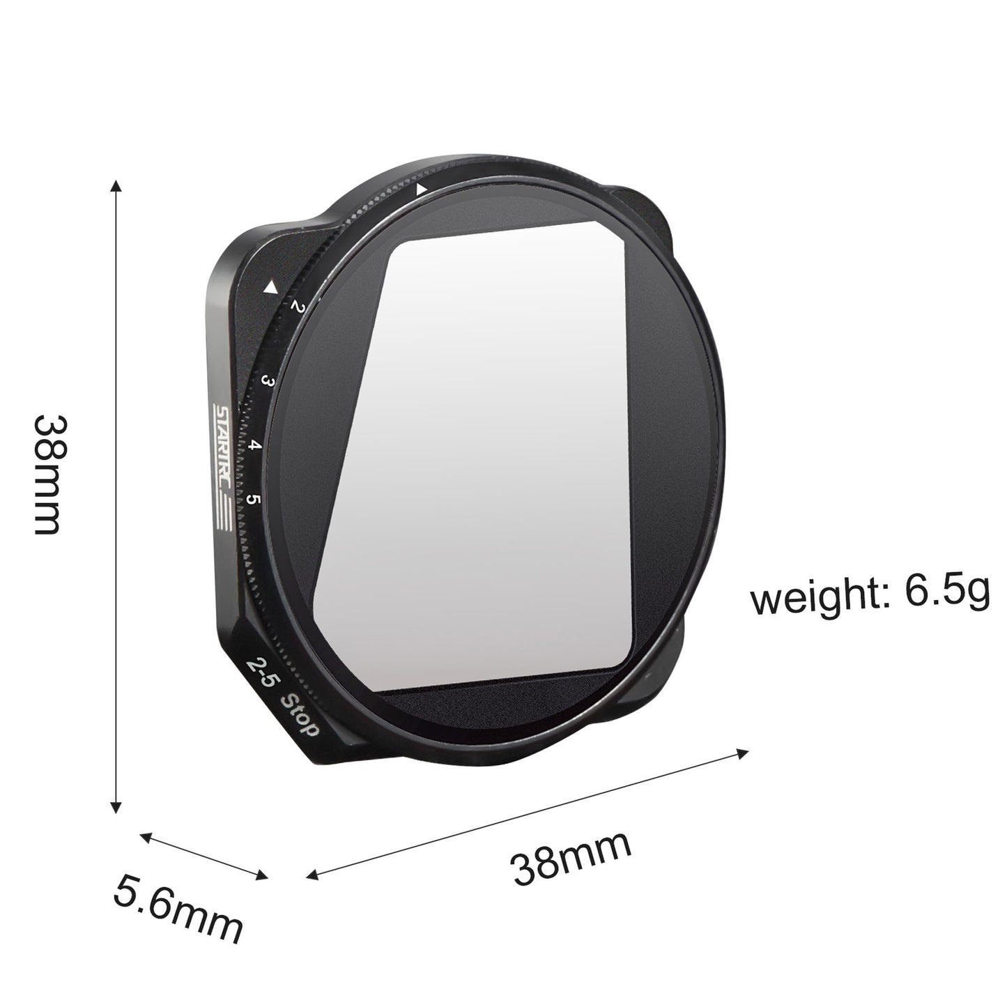 STARTRC 1 Piece 1110347 VND (2-5 Stop) AGC Optical Glass Variable Neutral Density ND Filter Equivalent to ND4-ND32 for DJI Mavic 3