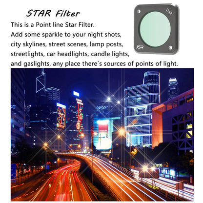 JUNESTAR JSR-1339-20 for DJI Action 2 8-in-1 Camera Lens Filter Set (Star, Night, CPL, ND8, ND16, ND32, ND64, MRC-UV)