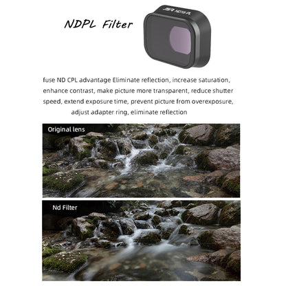 JUNESTAR KB-4IN1(NDPL) JSR-1663-20 For DJI Mini 3 Pro 4Pcs/Set Lens Filters ND8-PL + ND16-PL + ND32-PL + ND64-PL Aluminum Alloy+Glass Camera Lens Filter