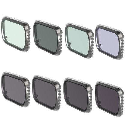 JUNESTAR JSR-1278-19 For DJI Mavic Air 2S 8Pcs/Set Camera Lens Filters Coated Optical Glass MRC-UV+CPL+ND8+ND16+ND32+ND64+NIGHT+STAR Filters