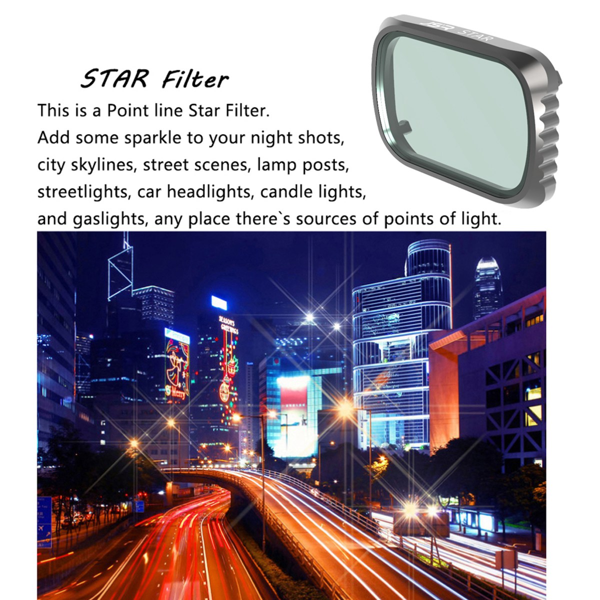 JUNESTAR JSR-1278-14 For DJI Mavic Air 2S STAR Camera Lens Filter Coated Optical Glass Lens Filter