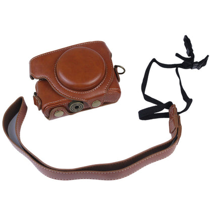 PU Leather Camera Bag for Sony RX100M7/RX100M6/RX100M5/RX100M4/RX100M3/RX100M2/RX100M1, Vintage Camera Case with Shoulder Strap