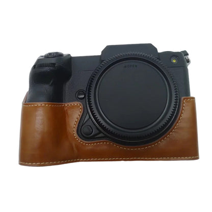 For Fujifilm GFX100S / 50S II PU Leather Camera Case Battery Opening Design Half Body Protective Cover