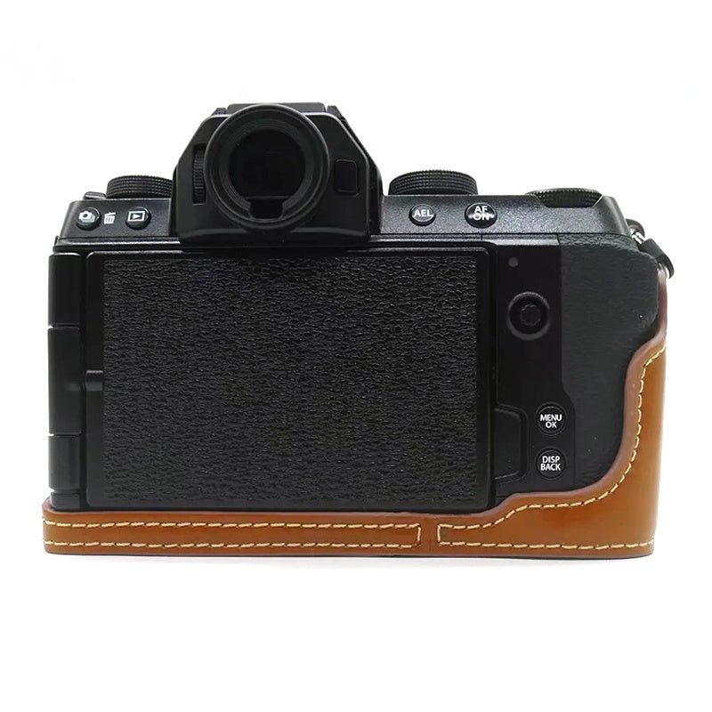 PU Leather Camera Bottom Case for Fujifilm X-S10, Anti-scratch Half Body Cover with Battery Opening