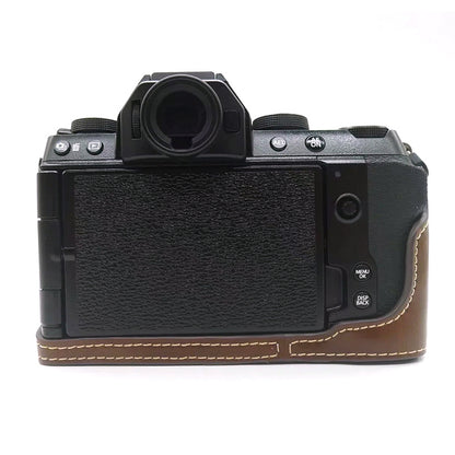 PU Leather Camera Bottom Case for Fujifilm X-S10, Anti-scratch Half Body Cover with Battery Opening