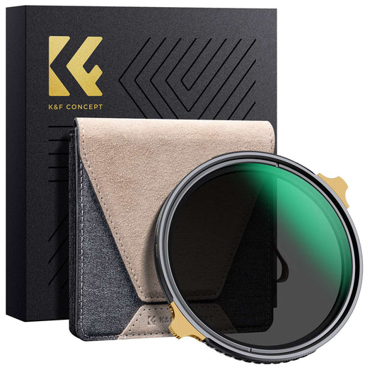 K&F CONCEPT Nano-X Pro Series 82mm Brass Frame Variable ND2-32 Filter Waterproof Anti-Scratch Filter Ultra Clear 36-Layer Coated Lens Filter