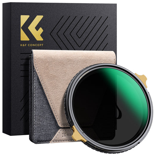 K&F CONCEPT Nano-X Pro Series 82mm CPL+ND2-ND32 Filter Brass Frame Camera Lens Filter Adjustable Slim HD ND Filter with Two Orange Putters