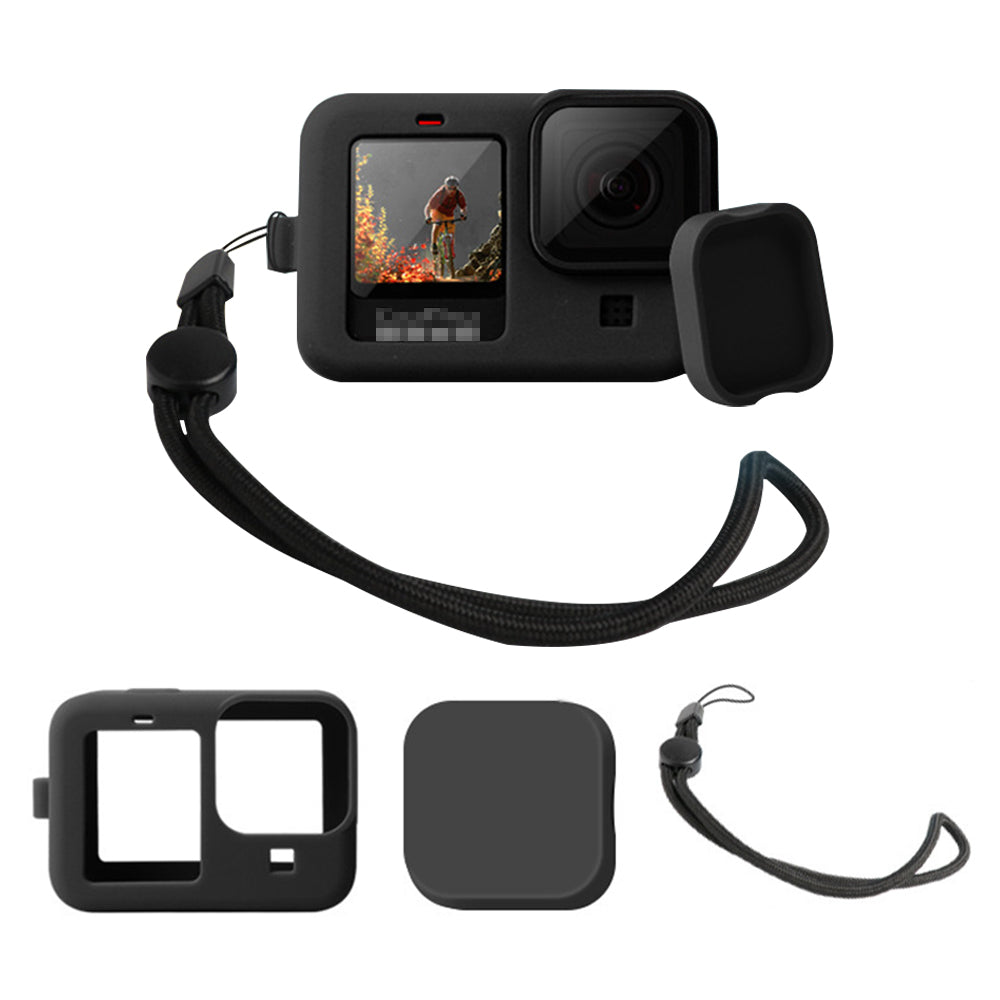 Silicone Camera Sleeve with Lens Cap Cover Anti-lost Rope for GoPro Hero9