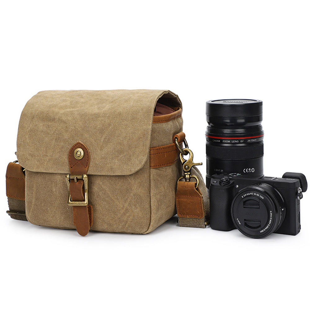 K-67 Canvas Camera Bag Practical Case Padded Camera Shoulder Bag for Sony A6000 A7R