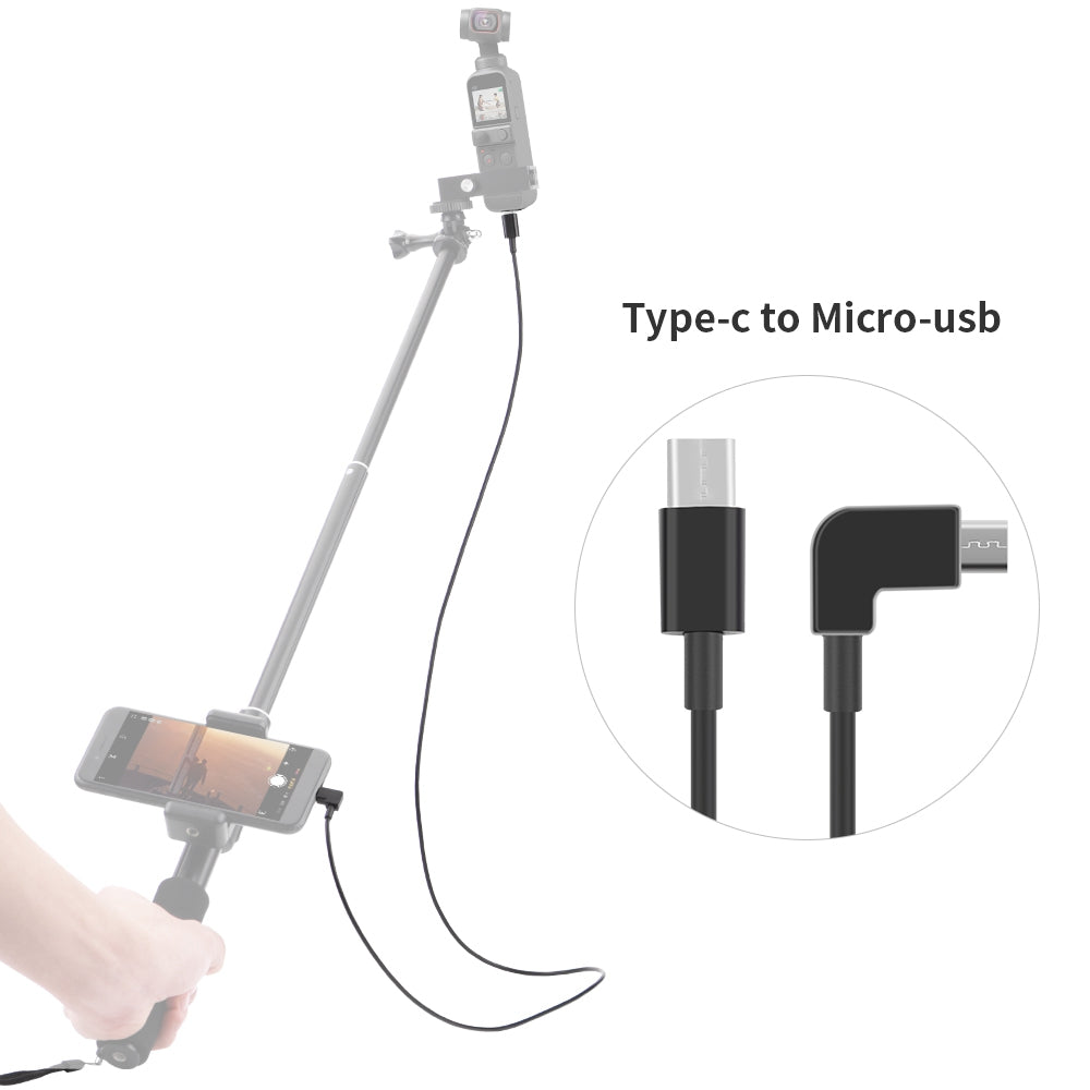 100cm Data Line Camera Direct Connection to Mobile Phone Conversion Wire Type-C to Type-C/Micro USB Cable for DJI Osmo Pocket 2