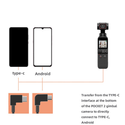 100cm Data Line Camera Direct Connection to Mobile Phone Conversion Wire Type-C to Type-C/Micro USB Cable for DJI Osmo Pocket 2