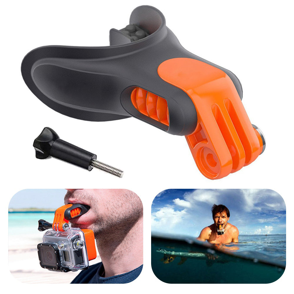 X-169 for GoPro/DJI Osmo Action Sport Camera Surfing Bite Connector Mount Surf Mouth Teeth Brace Holder