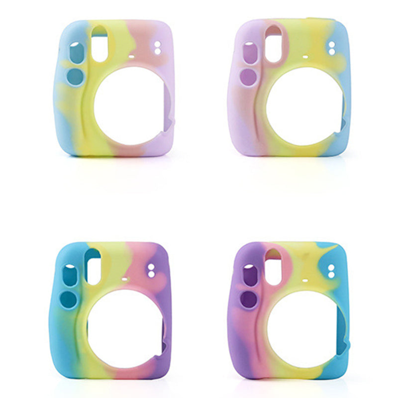 CAIUL for Fujifilm Instax Mini 11 Instant Camera Colorful Silicone Protective Case Cover