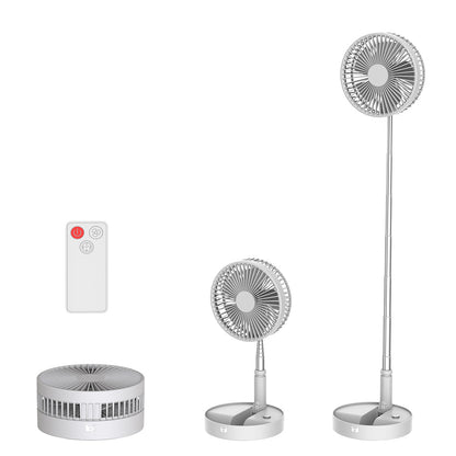 P9S Portable Folding USB Fan Retractable Desk Office Remote Control Timing Electric Fan