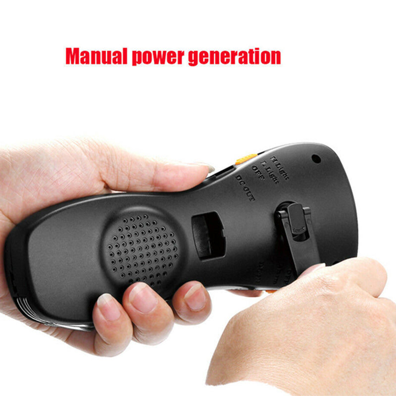 Multifunctional Hand Crank Power Flashlight FM Radio Outdoor Emergency Power Bank