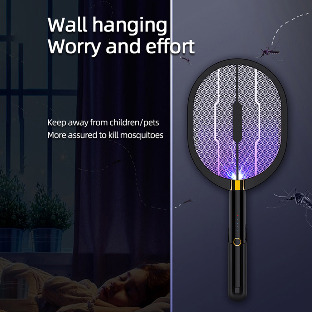 XQN-898 3 in 1 Electric Mosquito Swatter Killer LED Light USB Rechargeable Mosquito Insect Racket Trap Fly Bug Zapper