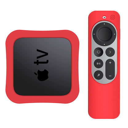 Set-top Box + Remote Controller Silicone Anti-drop Protective Covers Set for Apple TV 4K 2021