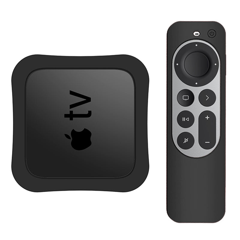 Set-top Box + Remote Controller Silicone Anti-drop Protective Covers Set for Apple TV 4K 2021