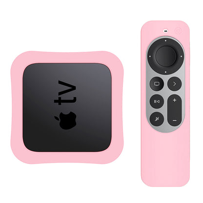 Set-top Box + Remote Controller Silicone Anti-drop Protective Covers Set for Apple TV 4K 2021