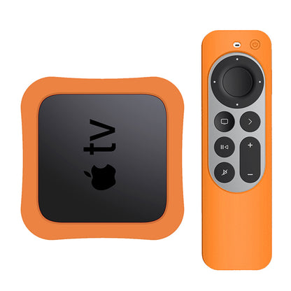 Set-top Box + Remote Controller Silicone Anti-drop Protective Covers Set for Apple TV 4K 2021