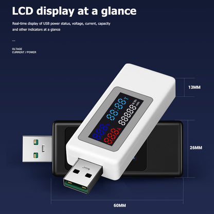 KWS-V30 6-in-1 USB Tester IPS Display DC Digital Voltage Power Timing Capacity Meter Detector