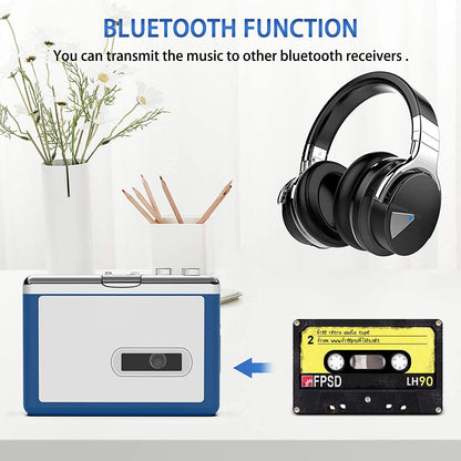 EZCAP 215 Walkman Bluetooth Cassette Player Converter Retro Tape Music to Bluetooth Earphone Speaker