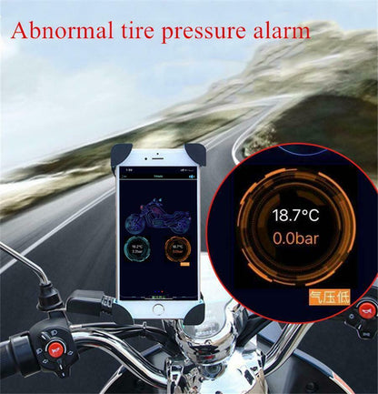 TPMS Motorcycle Bluetooth Tire Pressure Sensors Monitoring System APP Display External Tire Pressure Detector