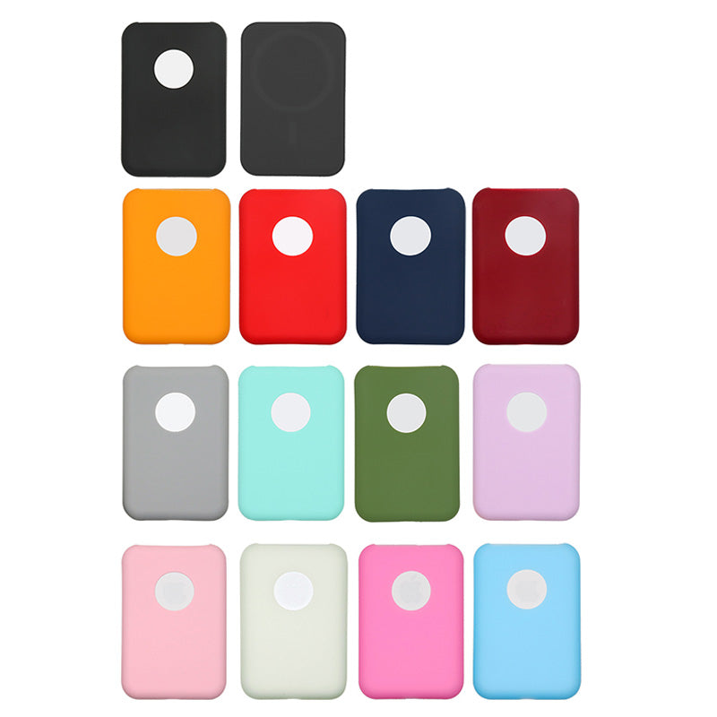 Silicone Anti-slip Anti-drop Protective Cover Case for Apple Compatible with MagSafe External Battery Magnetic Charger