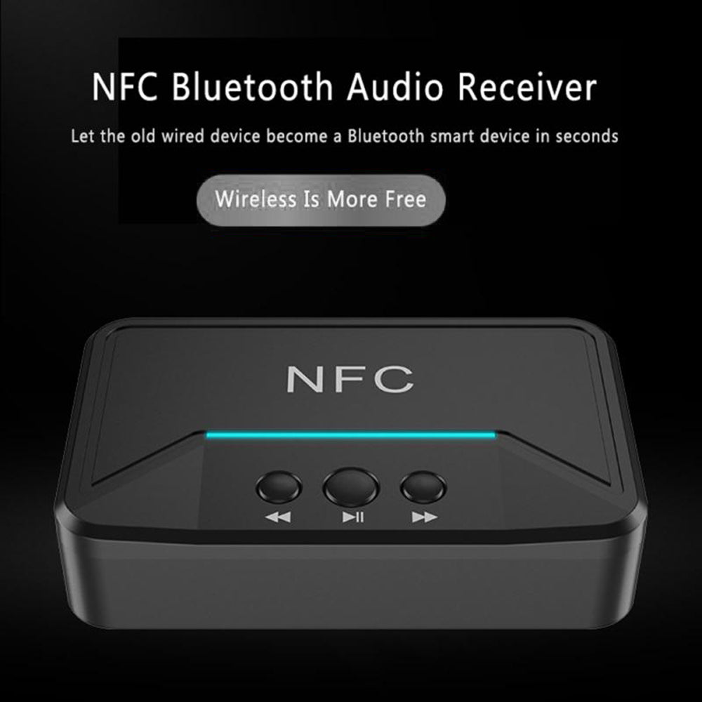 BT200 NFC 5.0 Bluetooth Receiver A2DP AUX 3.5mm RCA Jack USB Smart Playback Stereo Audio Wireless Adapter for Car Kit Speaker