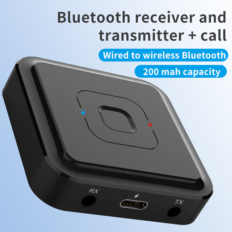 BT-22 Bluetooth 5.1 Audio Receiver Transmitter with Microphone 3.5mm AUX RCA Jack Wireless Stereo Adapter Car Headphone USB Dongle