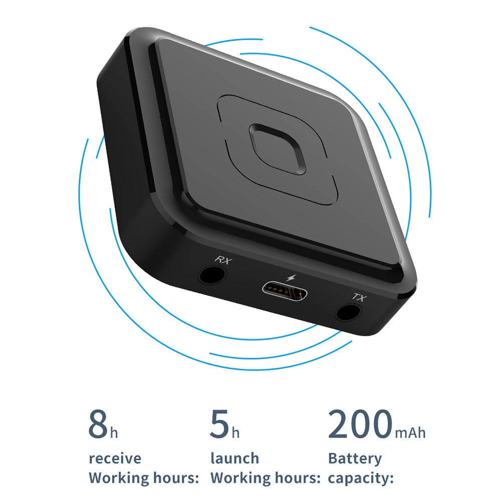 BT-22 Bluetooth 5.1 Audio Receiver Transmitter with Microphone 3.5mm AUX RCA Jack Wireless Stereo Adapter Car Headphone USB Dongle