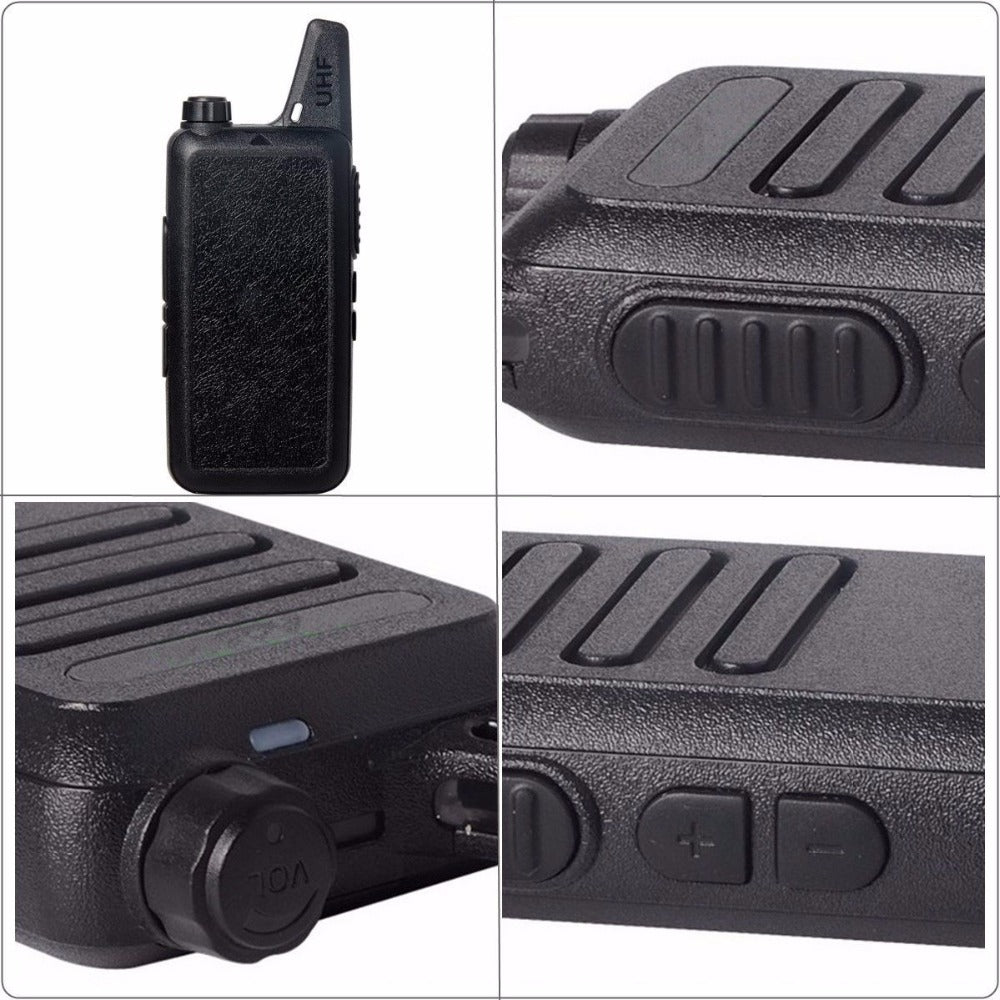 WLN KD-C1 2Pcs/Set Mini Walkie-Talkie Portable Wireless Two Way Radio for Restaurant/Construction Site/Hotel