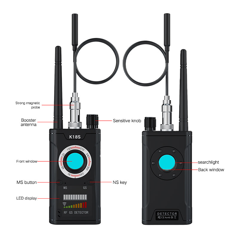 K18s Anti-sneak Shooting Anti-eavesdropping Wireless Signal Detector Anti-Monitoring Anti-Positioning RF Detector