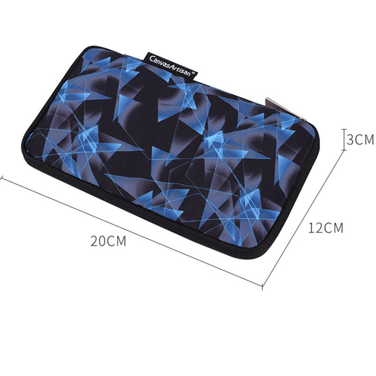 CANVASARTISAN H11-S21 Diamond Pattern Printed Electronics Digital Accessories Polyester Storage Bag Pouch for USB Data Cable Headphone Charger