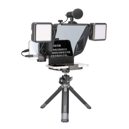 Portable Mobile Phone Teleprompter for Interview Live Streaming Video Recording