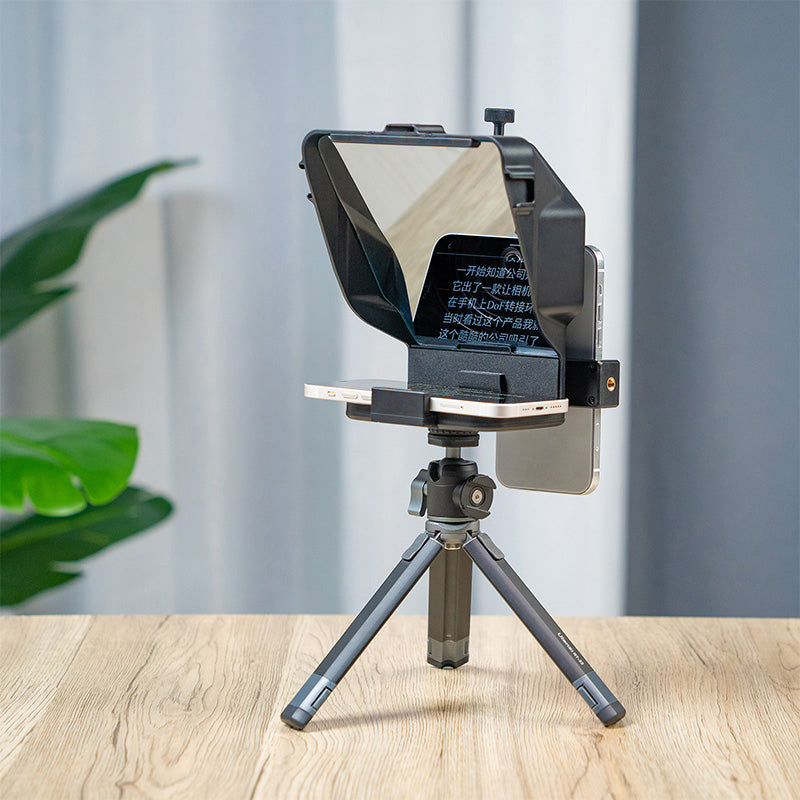 Portable Mobile Phone Teleprompter for Interview Live Streaming Video Recording