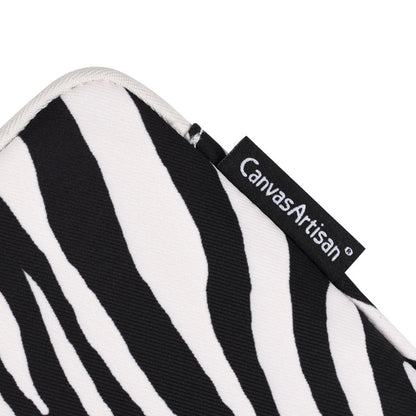 CANVASARTISAN H33-S21 Zebra Stripes Polyester Digital Accessories Storage Bag Power Bank Phone Charger Mouse Storage Case