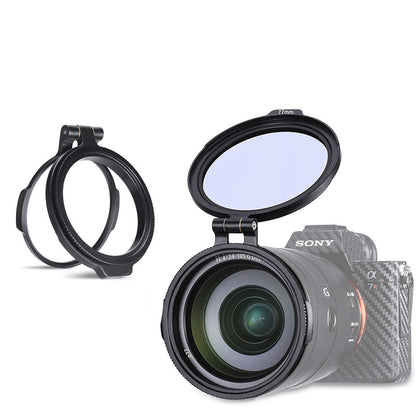 UURIG 49mm ND Filter Ring Quick Release Lens Mount Adapter Flip Bracket DSLR Camera Accessory