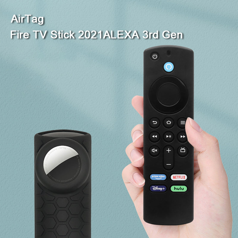 For Amazon Alexa Fire TV Stick (3rd Gen) + AirTag 2-in-1 Anti-Dirt Flexible Silicone Case