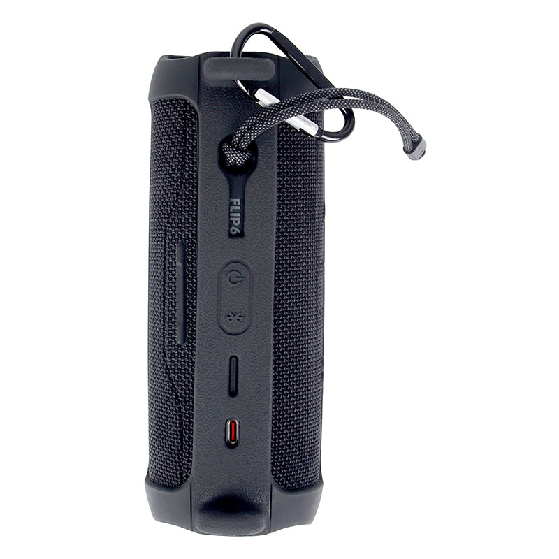 For JBL Flip 6 Silicone Carrying Case Bluetooth Speaker Protective Cover with Shoulder Strap and Carabiner