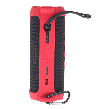 For JBL Flip 6 Silicone Carrying Case Bluetooth Speaker Protective Cover with Shoulder Strap and Carabiner