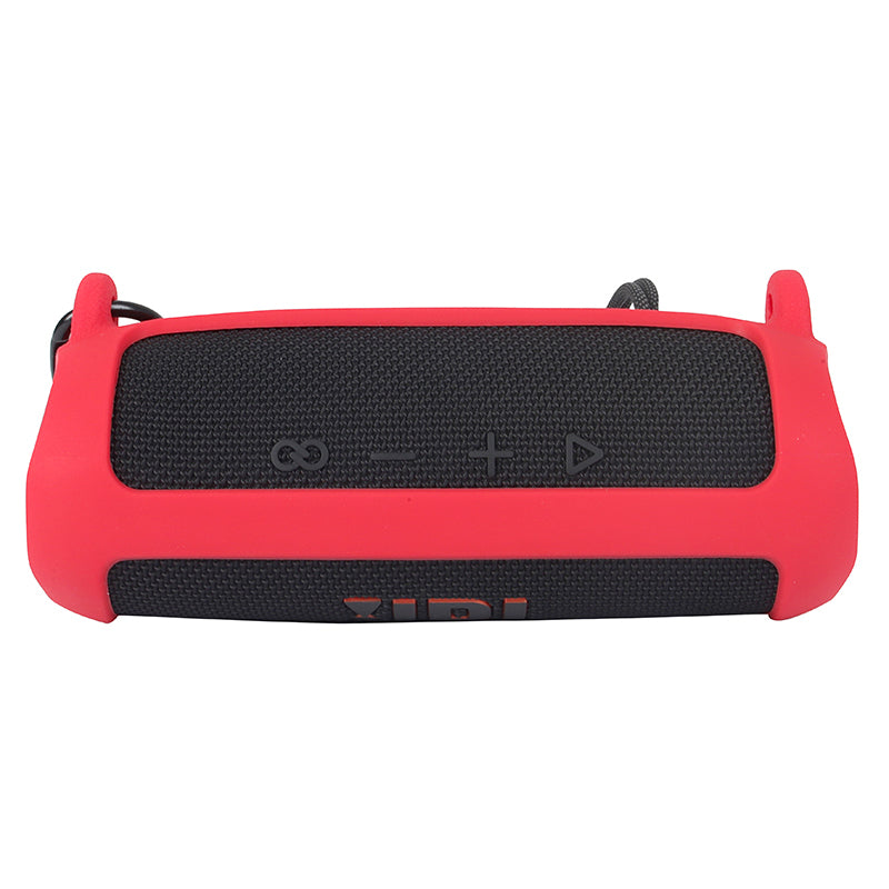 For JBL Flip 6 Silicone Carrying Case Bluetooth Speaker Protective Cover with Shoulder Strap and Carabiner