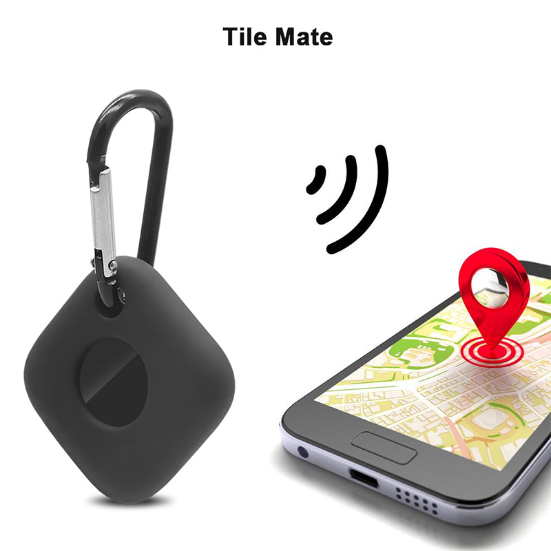 For Tile Mate (2022) Bluetooth Tracker Protective Cover Sleeve Anti-scratch Silicone Case with Anti-lost Buckle