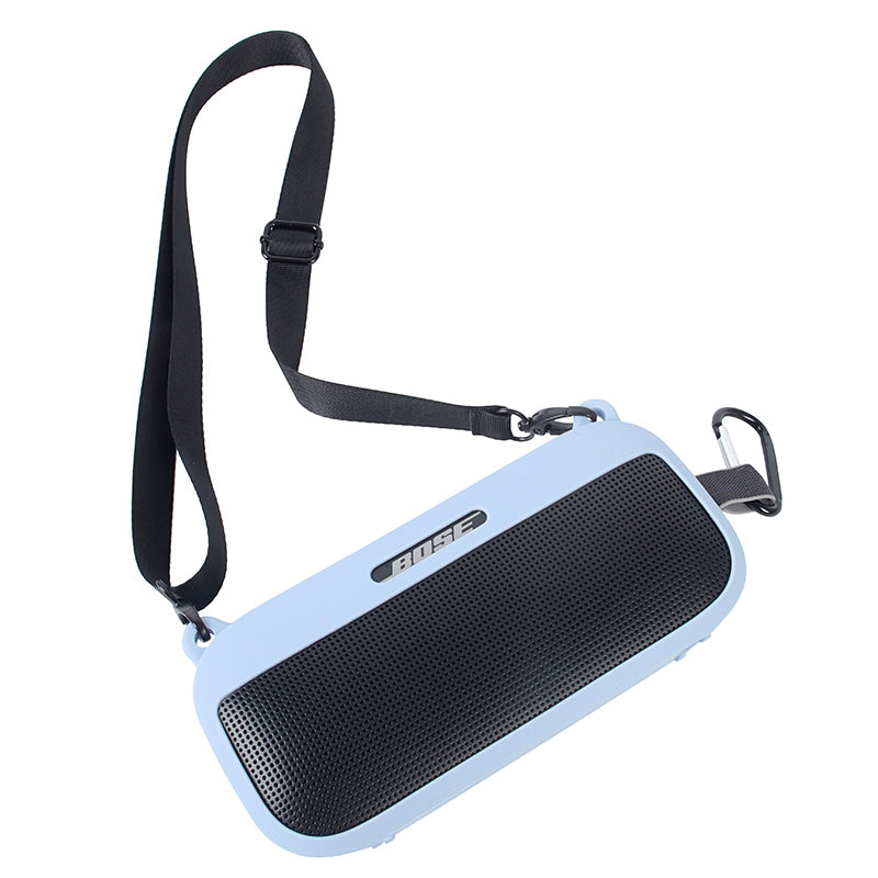 Bluetooth Speaker Protective Case for Bose SoundLink Flex Soft Silicone Case with Shoulder Strap