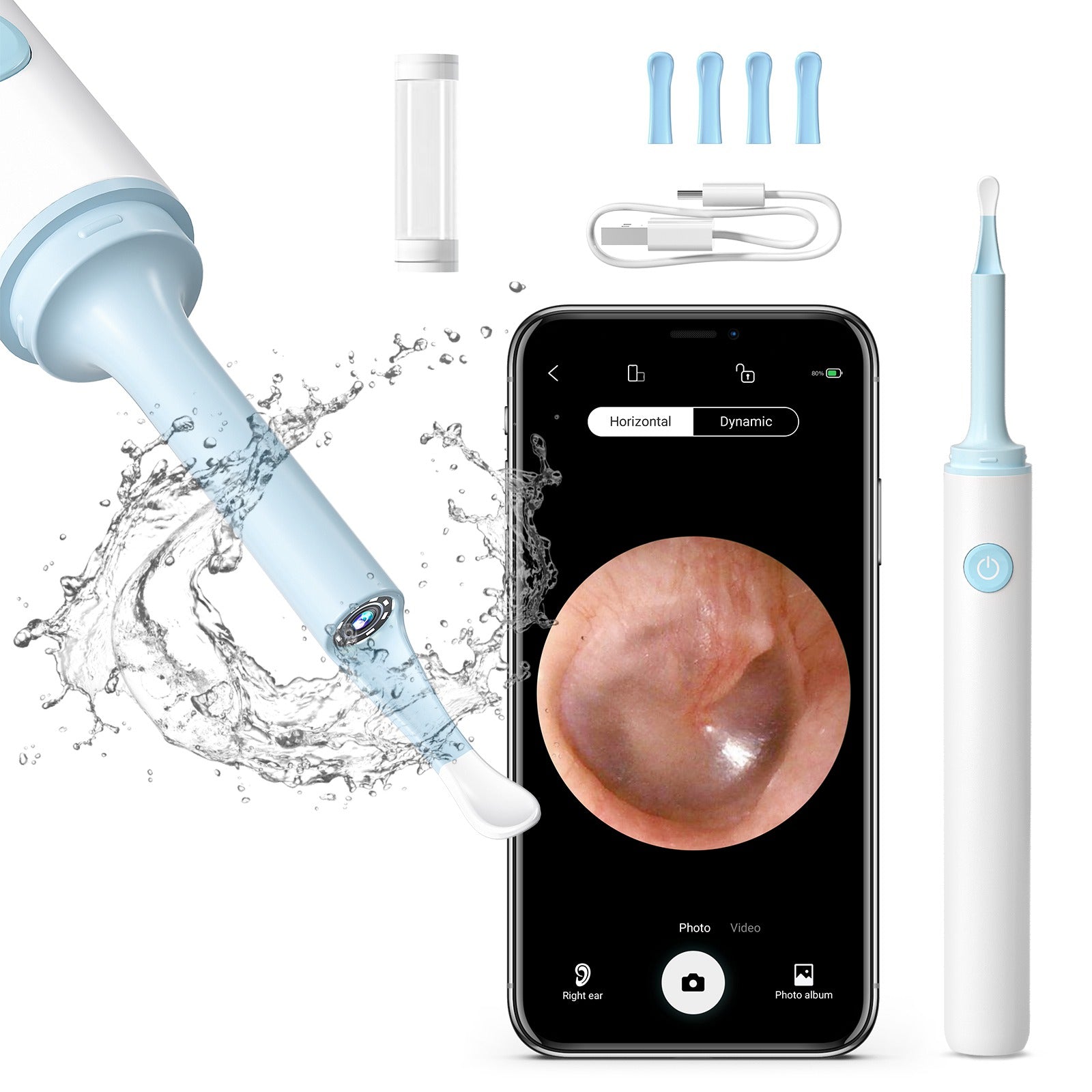 INSKAM FIND B Visual Ear Wax Removal Tool Visual Ear Cleaner Digital Otoscope with Ear Cleaning Tool