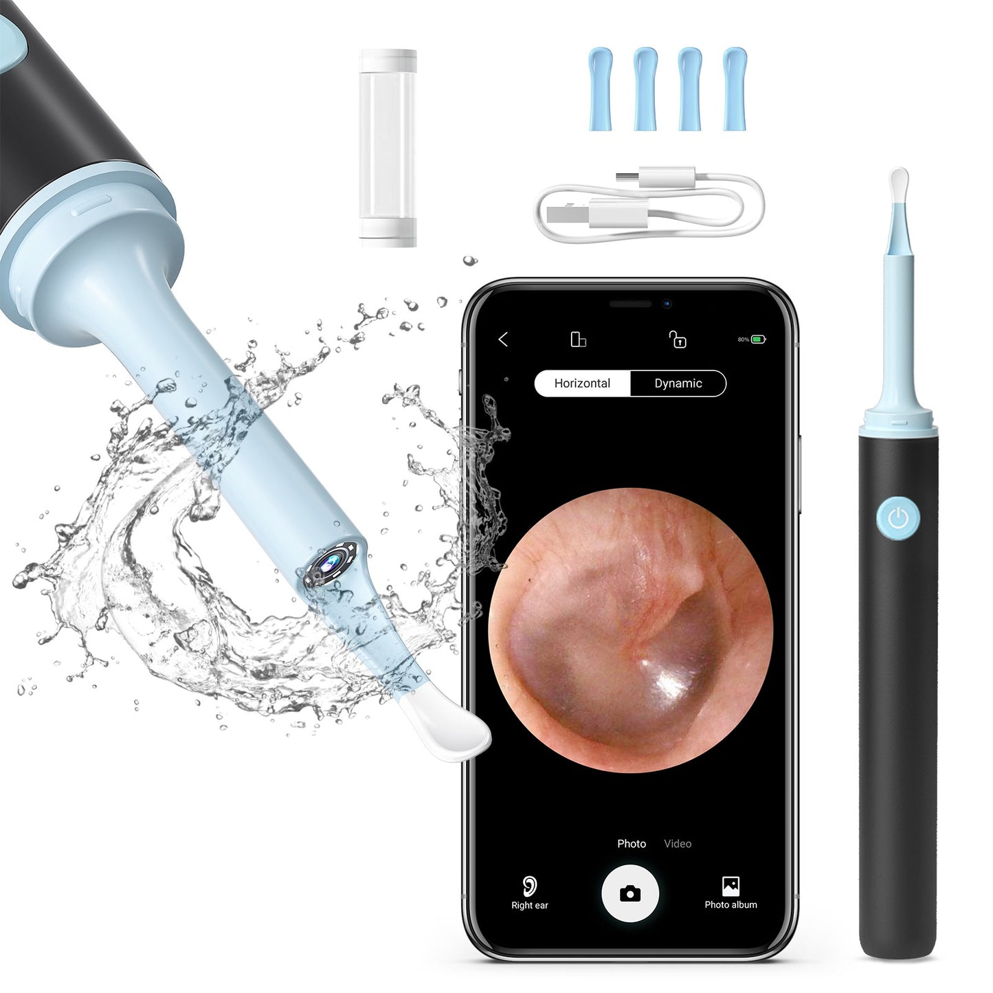 INSKAM FIND B Visual Ear Wax Removal Tool Visual Ear Cleaner Digital Otoscope with Ear Cleaning Tool