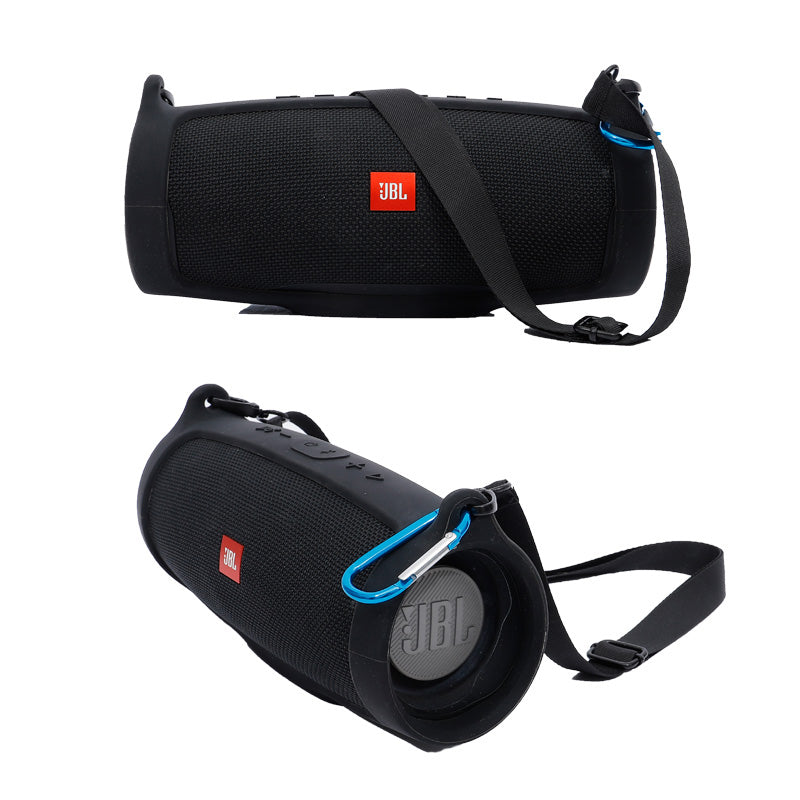 For JBL Charge 4 Bluetooth Speaker Silicone Carrying Case Protective Cover with Shoulder Strap and Carabiner