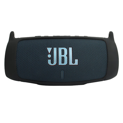 For JBL Charge 5 Silicone Carrying Case Bluetooth Speaker Anti-drop Protective Cover with Shoulder Strap and Carabiner